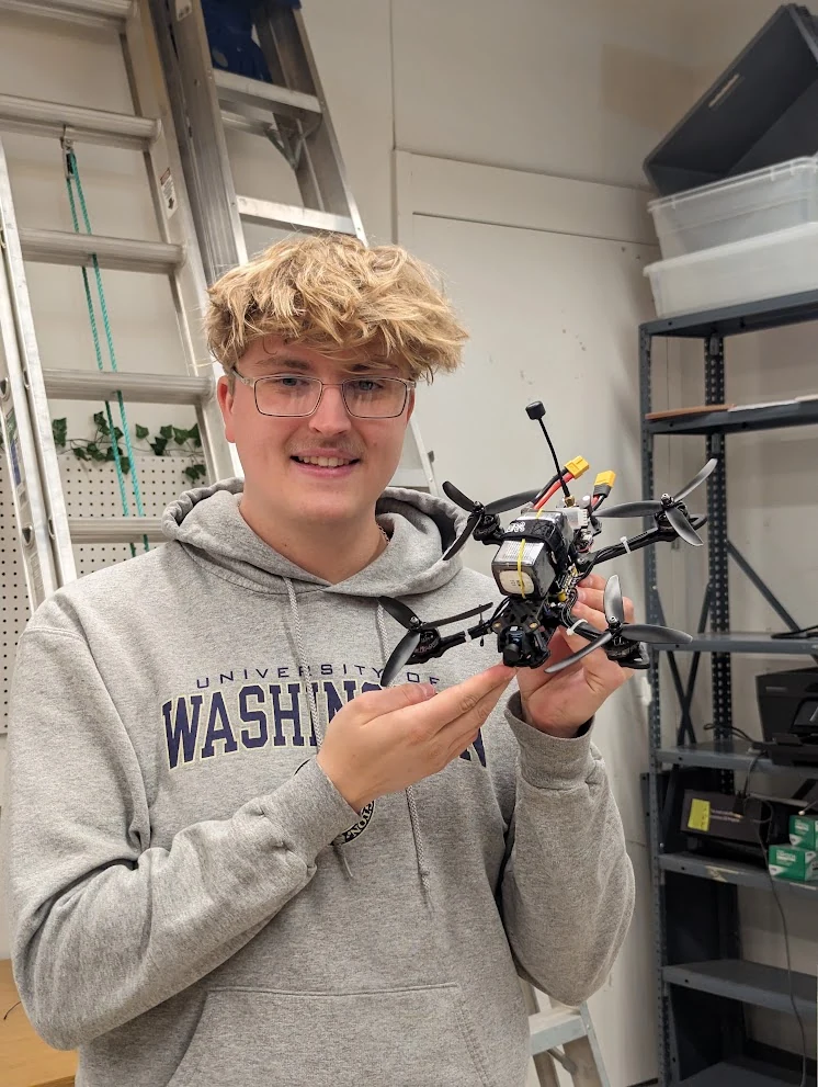 Me with one of my FPV builds.